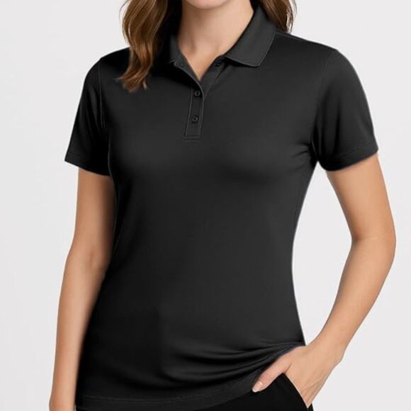 Women's Dry-Fit Golf Polo Shirts 3-Button Golf Polo's in 20 Colors XS-3XL Shirt - Picture 1 of 7